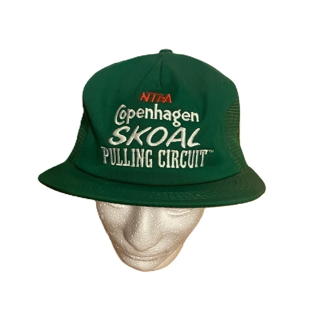 Vintage NTPA Copenhagen Skoal Pulling Circuit Trucker Hat Snap Back Mesh 90s